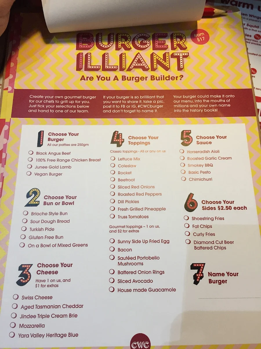 Menu, Coldwater Creek
