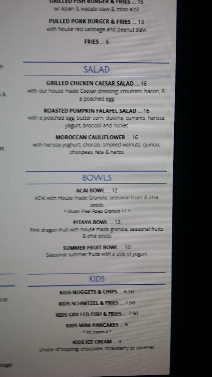 Menu, Baked & Co Liverpool