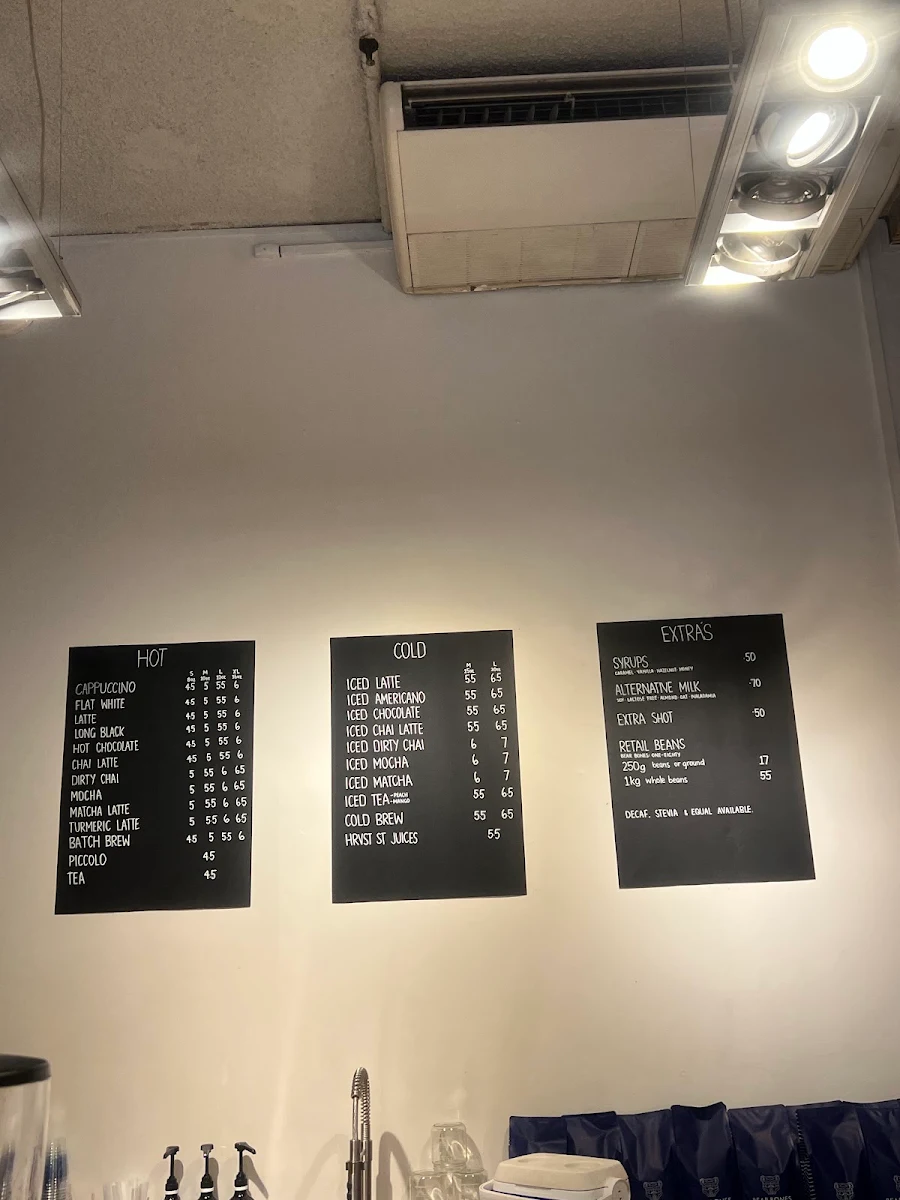 Menu, Two Sons Coffee Co