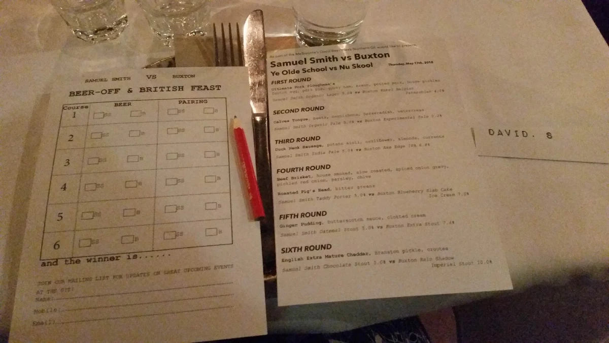 Menu, Northern Git