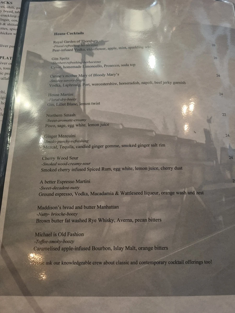 Menu, Northern Git