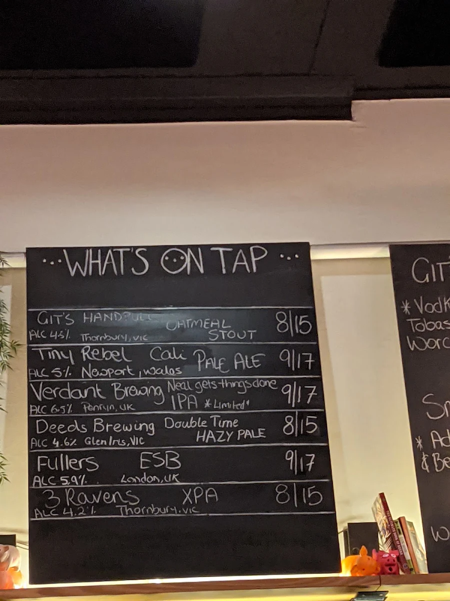 Menu, Northern Git