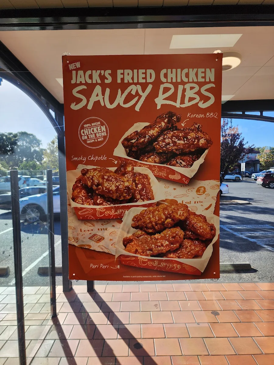 Menu, Hungry Jack's Burgers Paralowie
