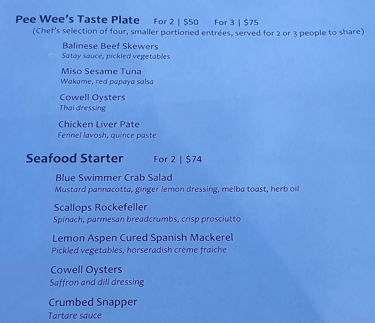 Menu photo 1