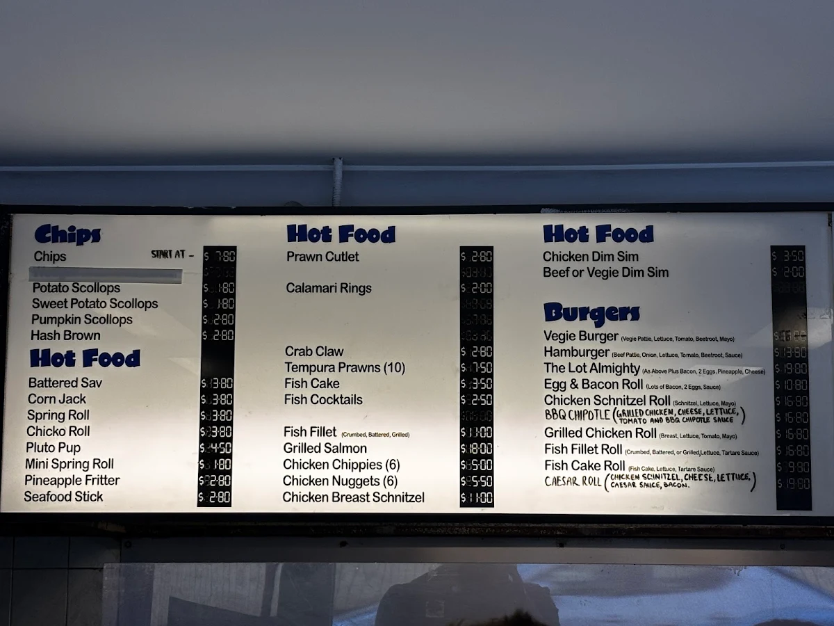 Menu, Fishnets Takeaway & Catering