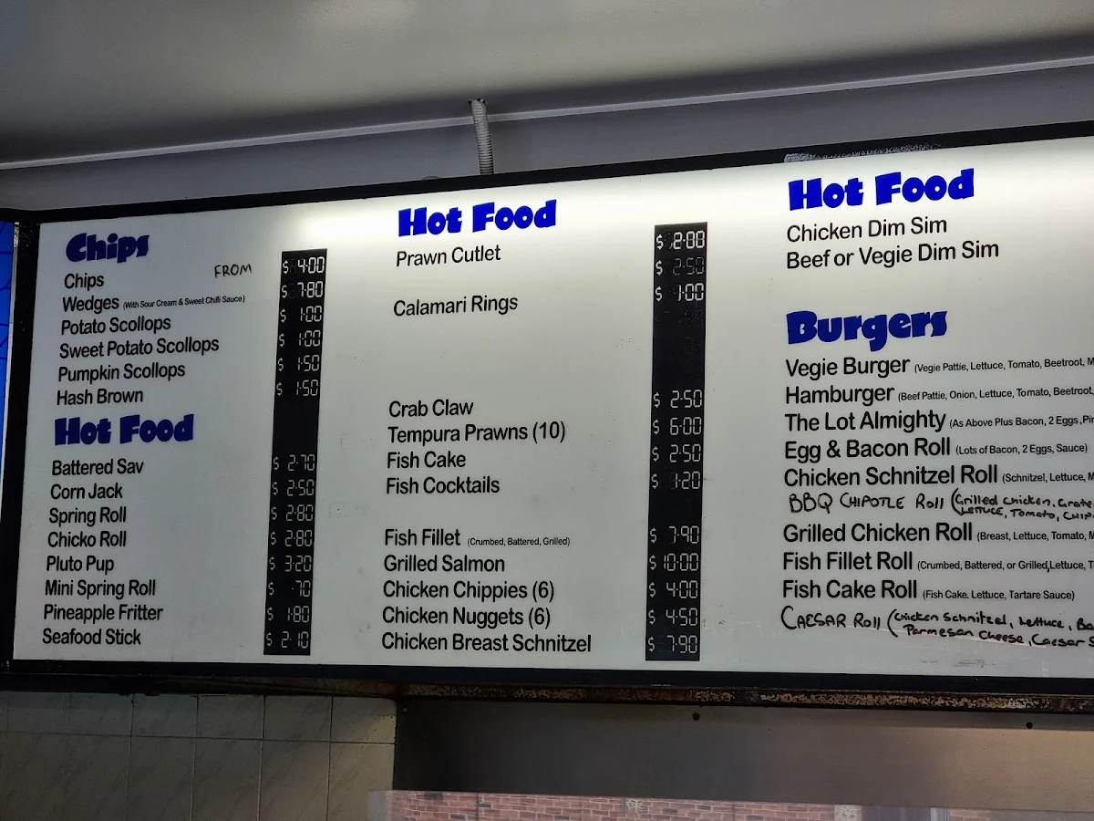 Menu, Fishnets Takeaway & Catering