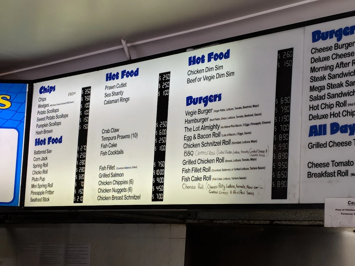 Menu, Fishnets Takeaway & Catering