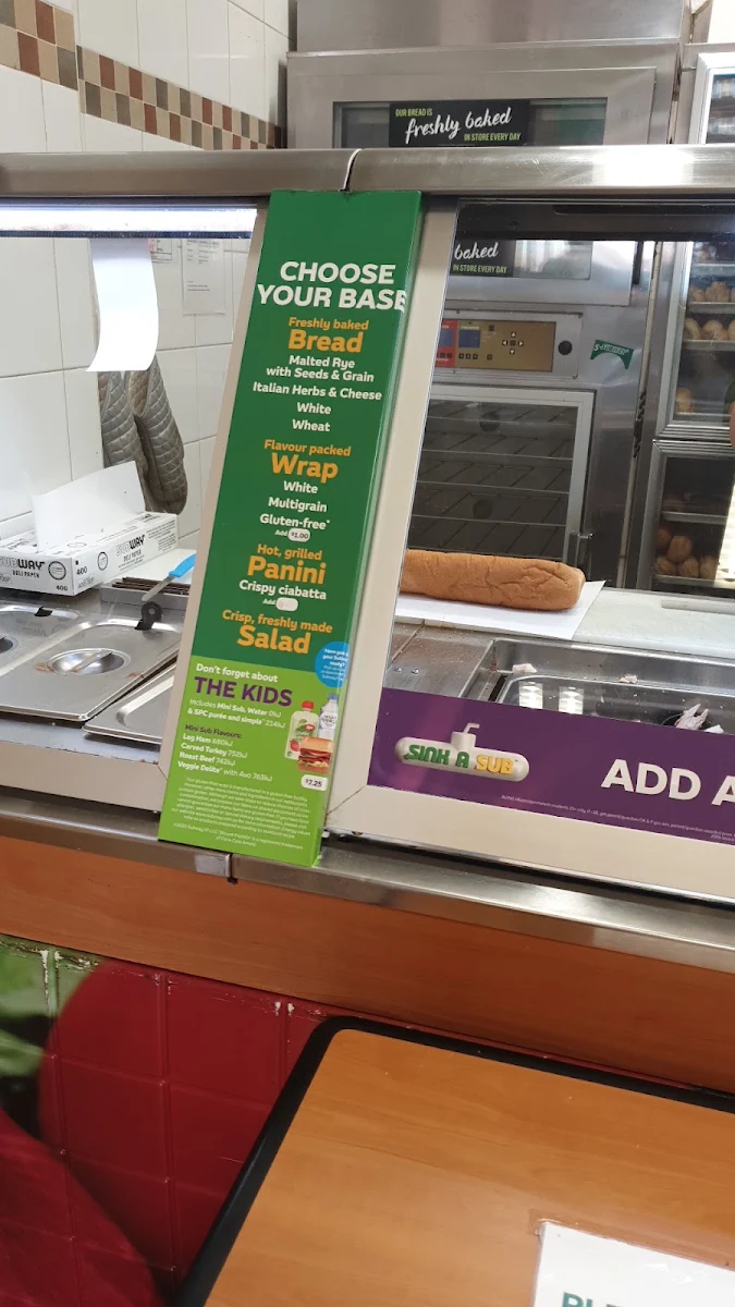 Menu, Subway