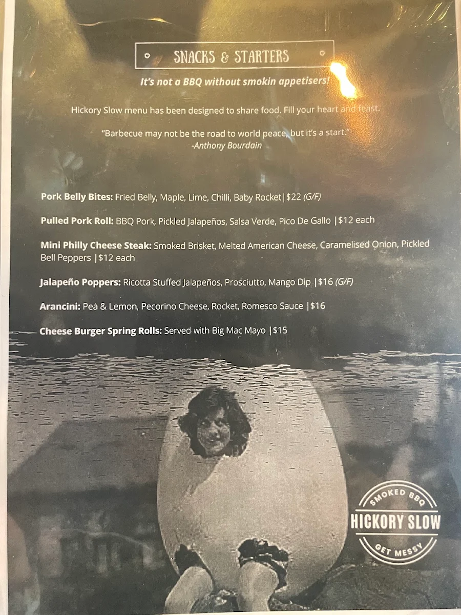 Menu, Hickory
