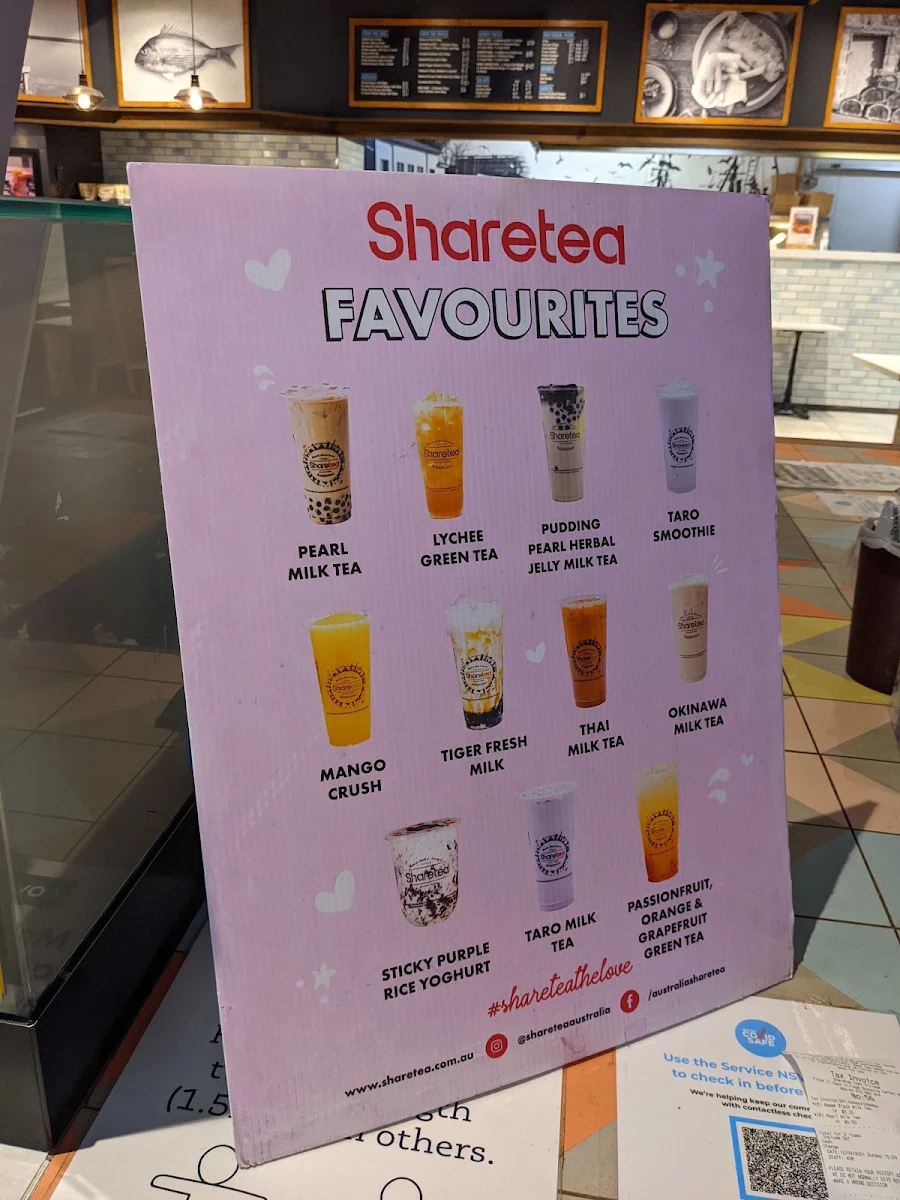 Menu, Sharetea East Village (Zetland)