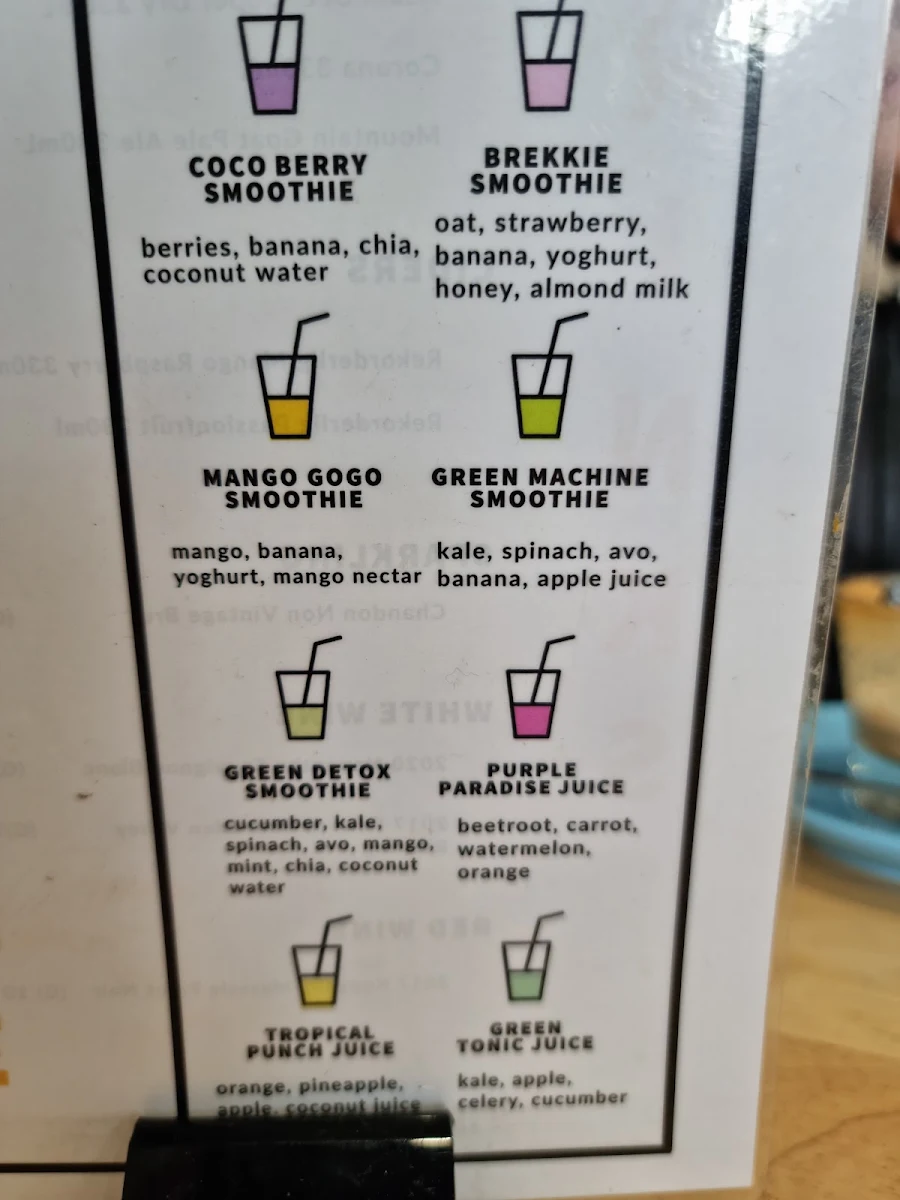 Menu, Leaf Lane Cafe