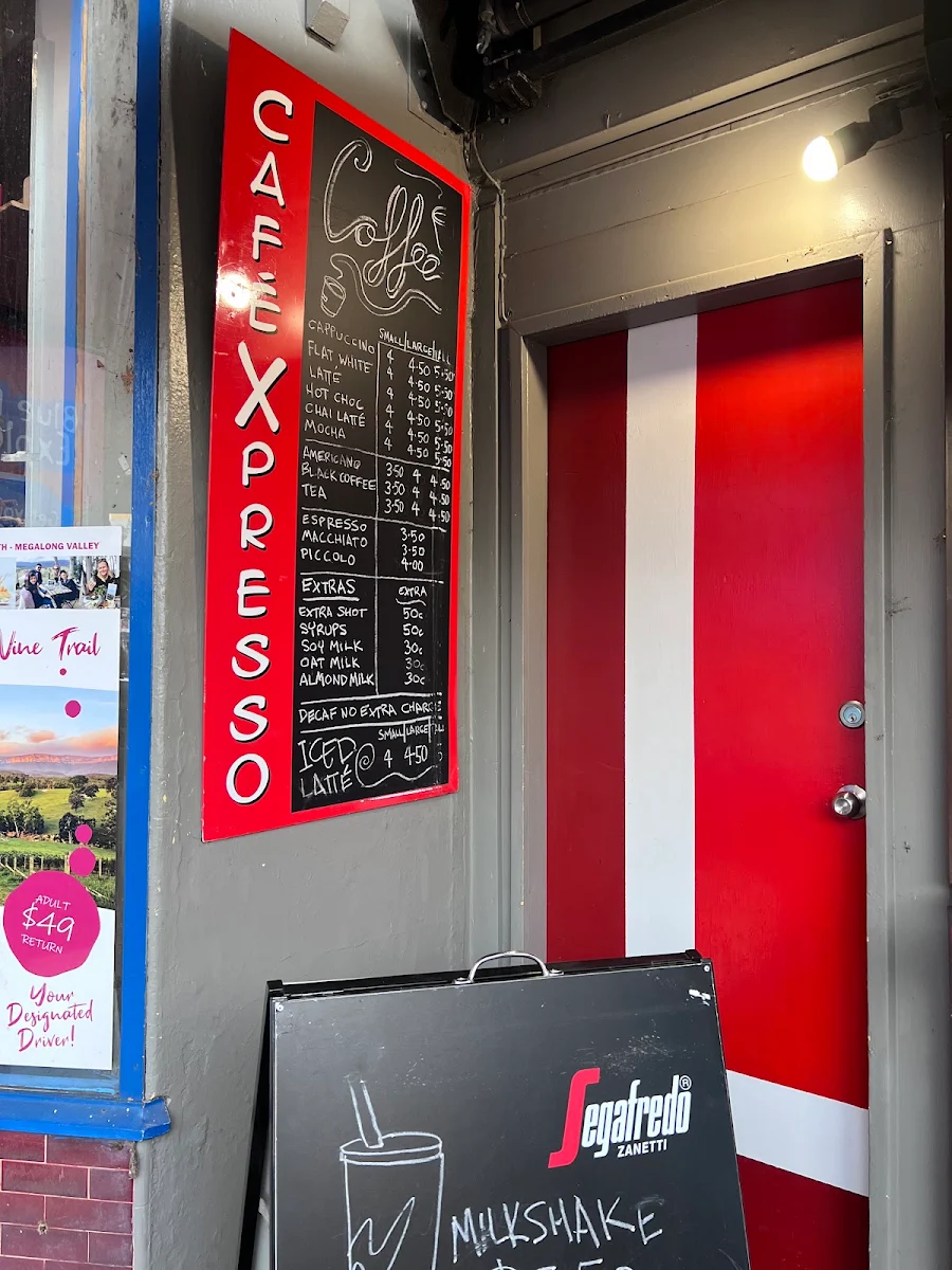 Menu, CafeXpresso