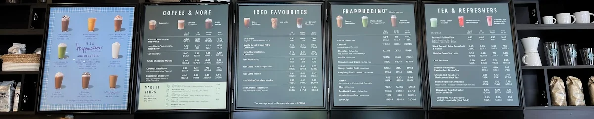 Menu, Starbucks Haymarket