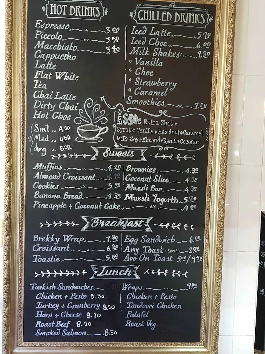 Menu, Chuffed Merivale