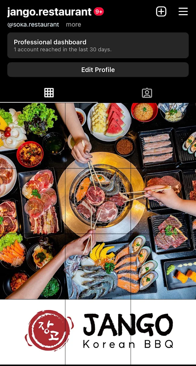Menu, JANGO Korean BBQ Restaurant