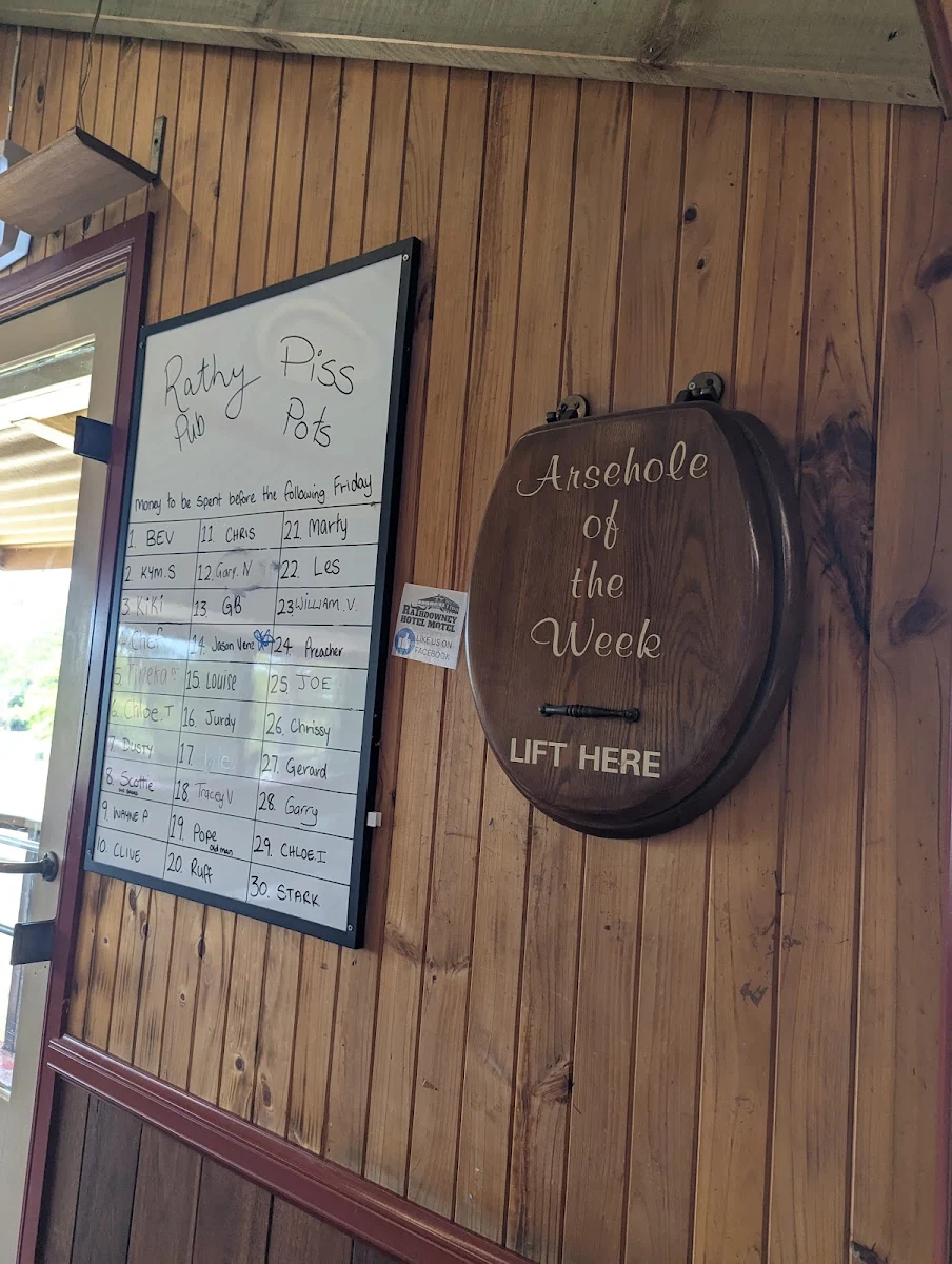 Menu, Rathdowney Hotel Motel