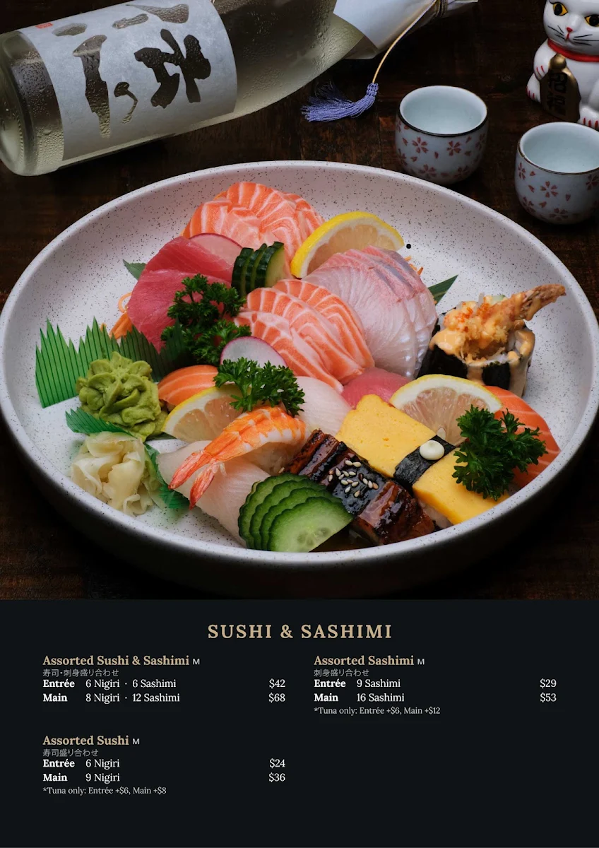 Menu, Zen Japanese Restaurant