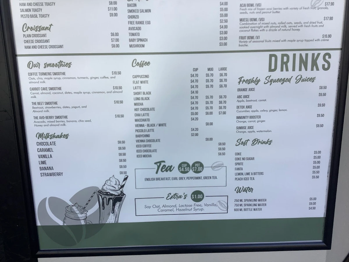 Menu, Panini Kitchen & Co Espresso Bar