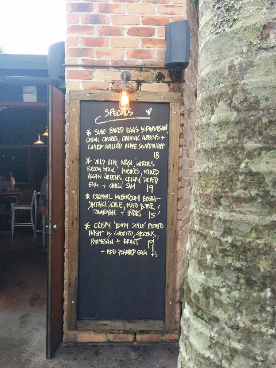 Menu, The Roadhouse Byron Bay
