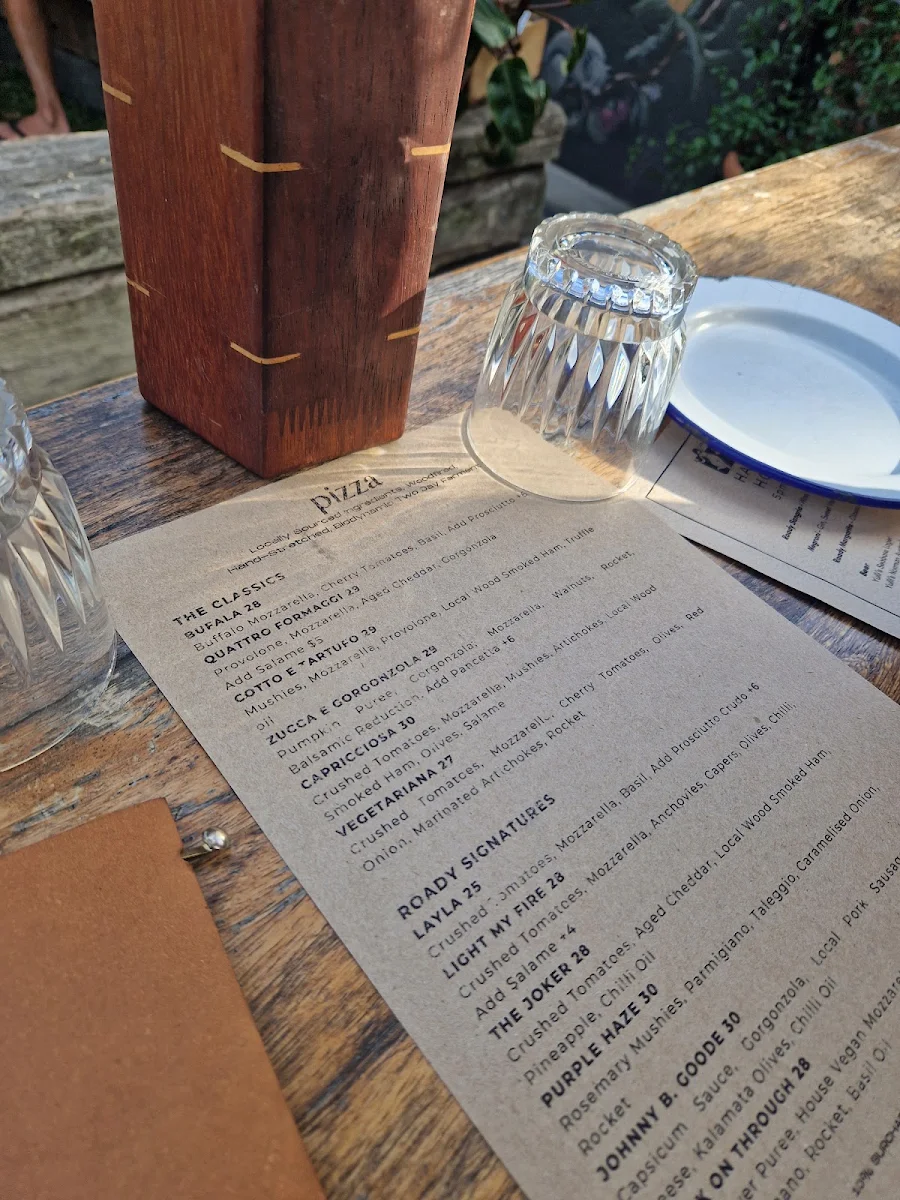 Menu, The Roadhouse Byron Bay