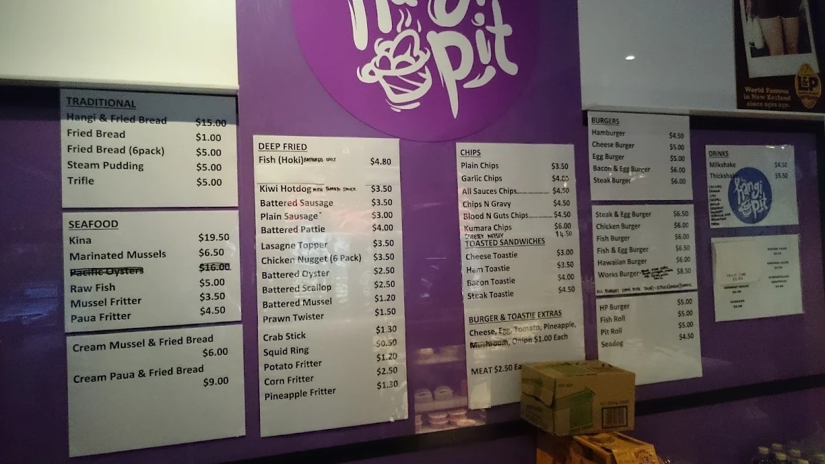 Menu, The Hangi Pit Gold Coast