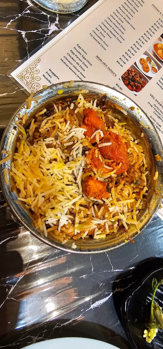 Menu, Taj Masala - Hyderabadi Indian Restaurant