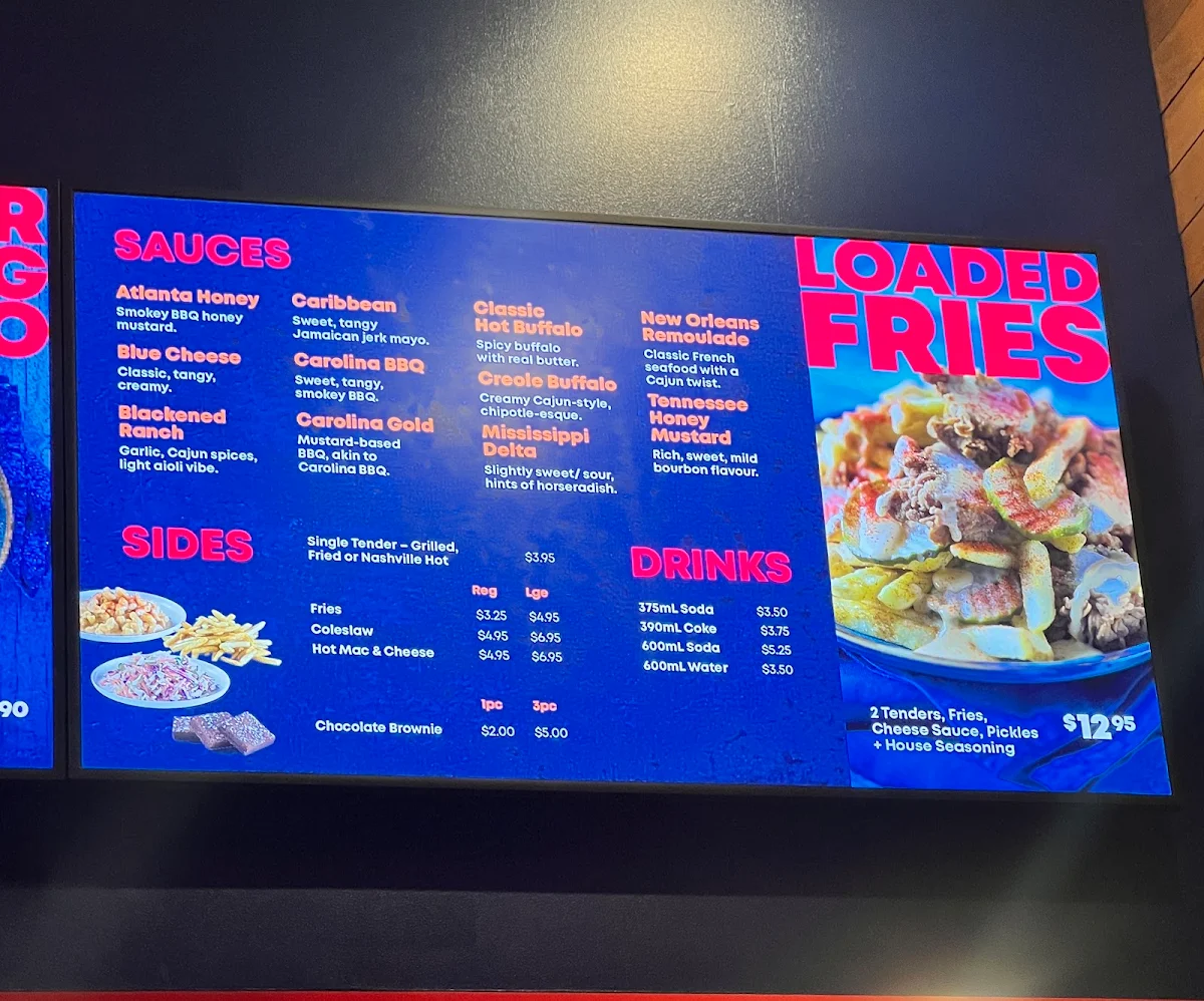 Menu, Deep South Chicken Oxenford
