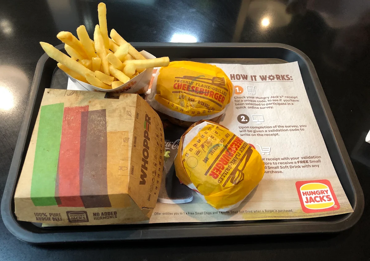 Menu, Hungry Jack's Burgers South Perth