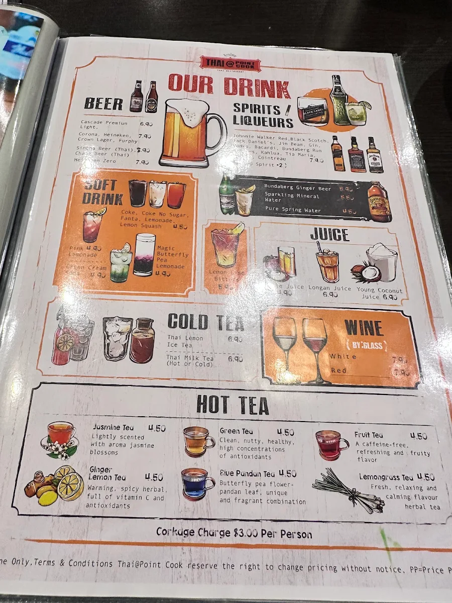 Menu, Thai @ Point Cook