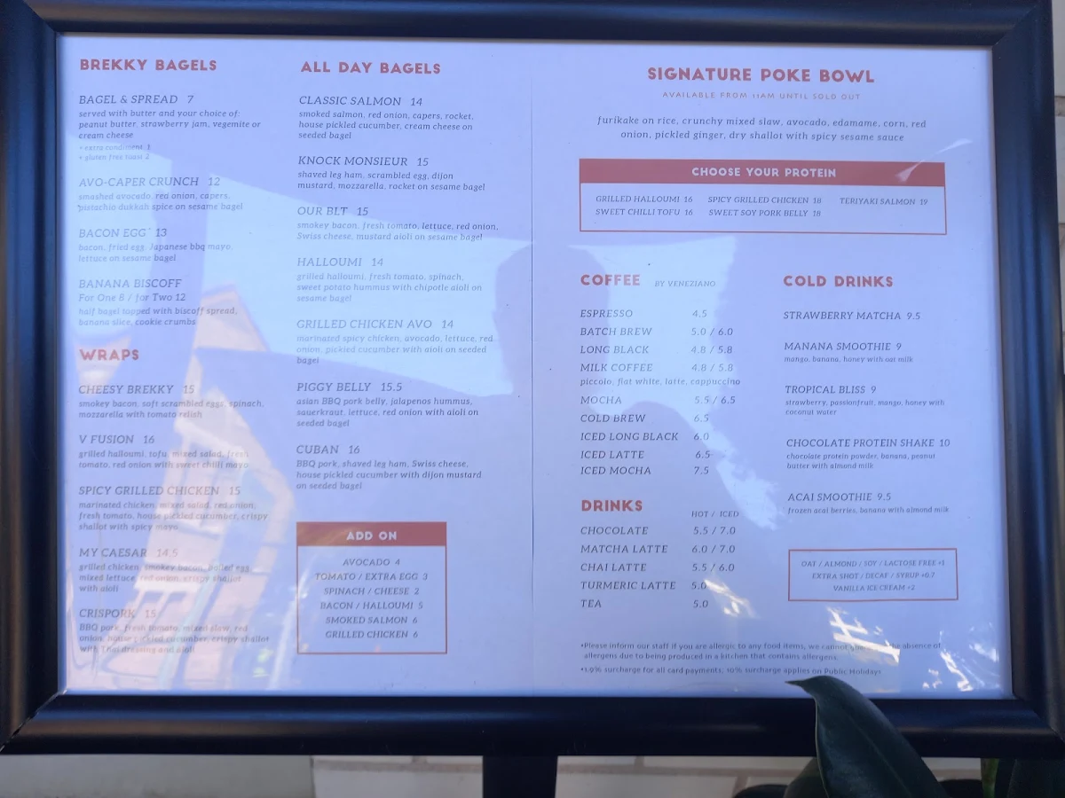 Menu, Knock Specialty Coffee
