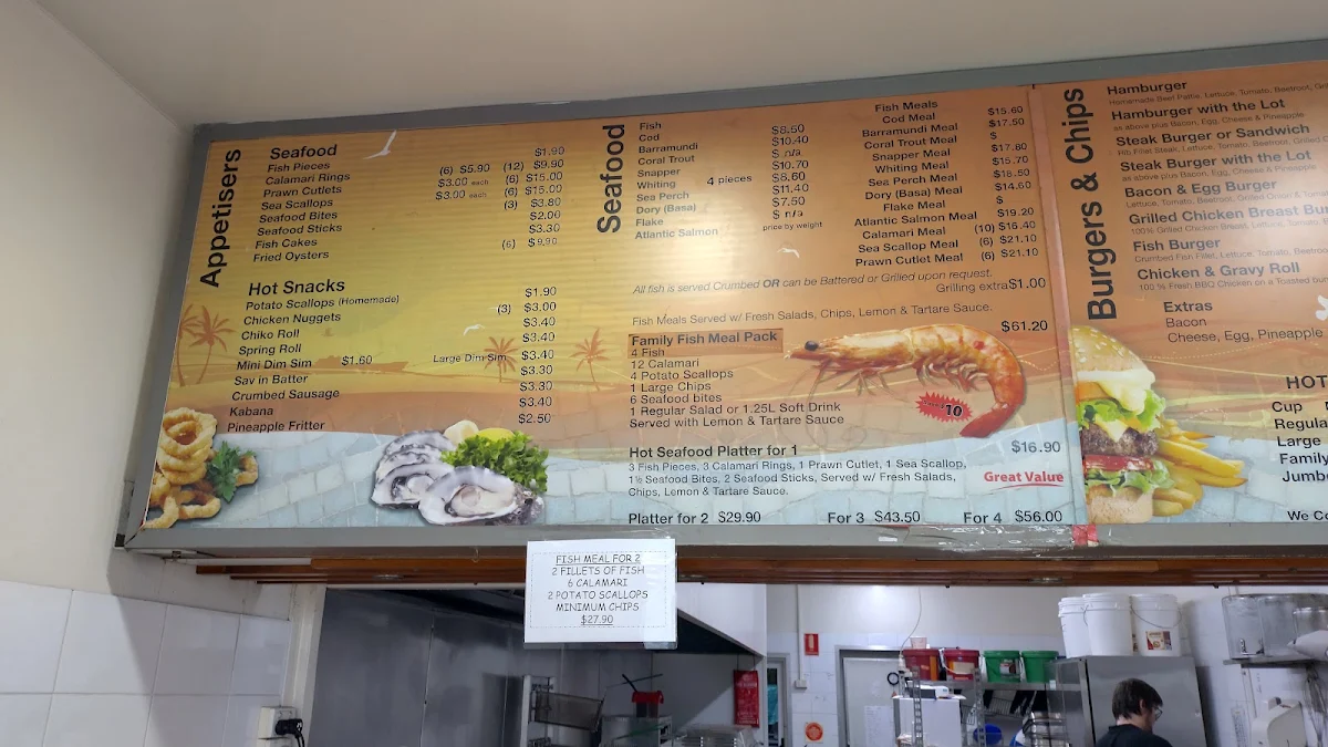 Menu, Stanley's Seafood & BBQ Chicken