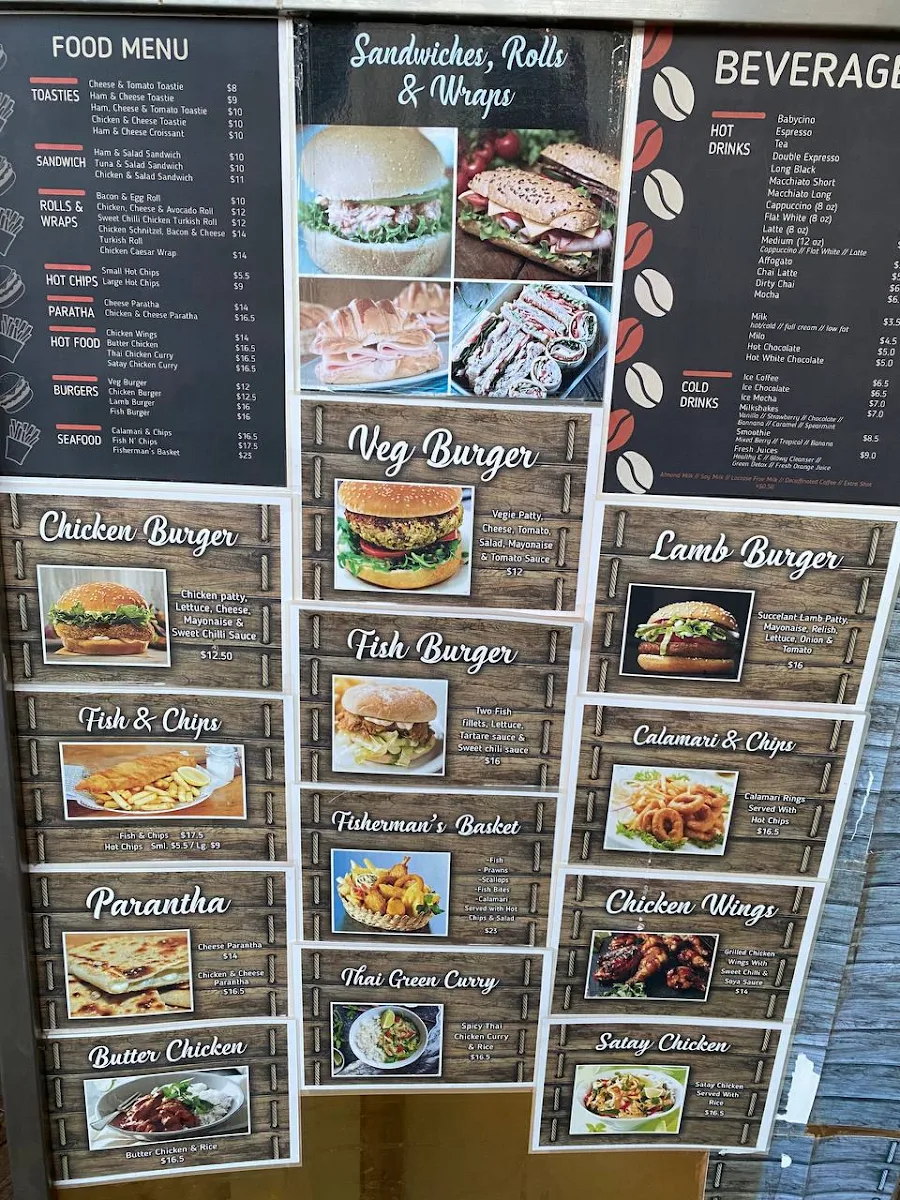 Menu, London Cafe
