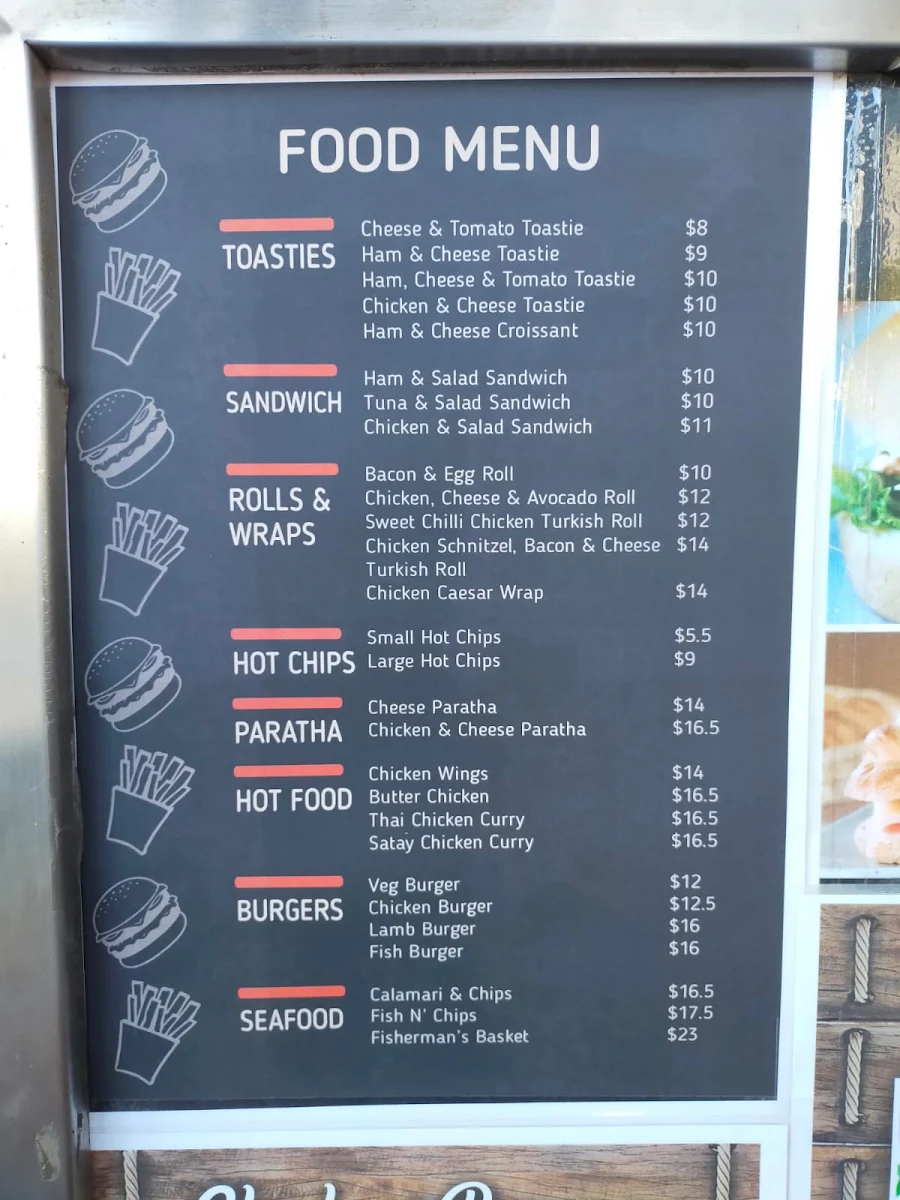 Menu, London Cafe