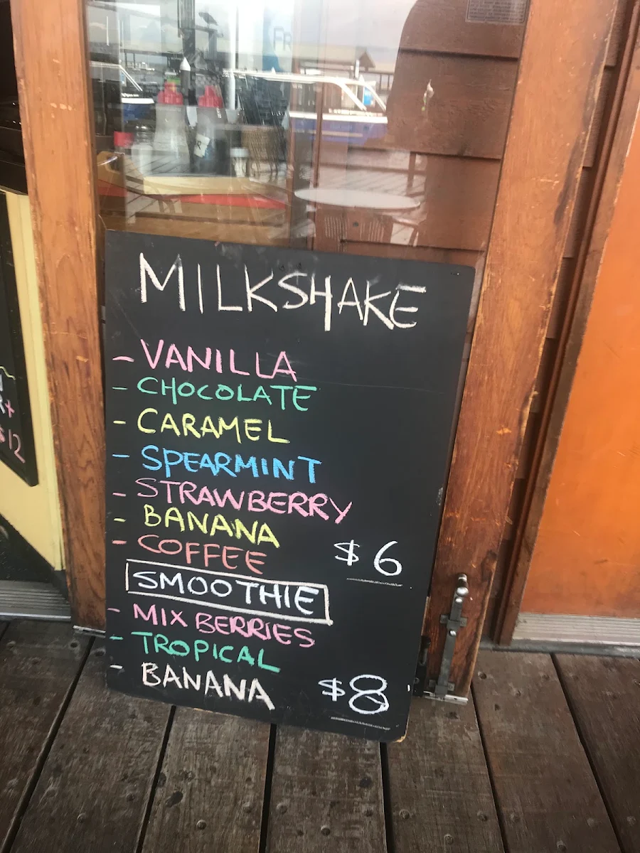 Menu, London Cafe