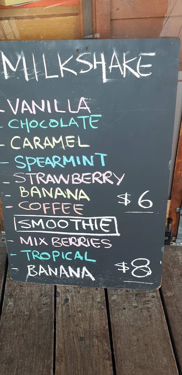 Menu, London Cafe