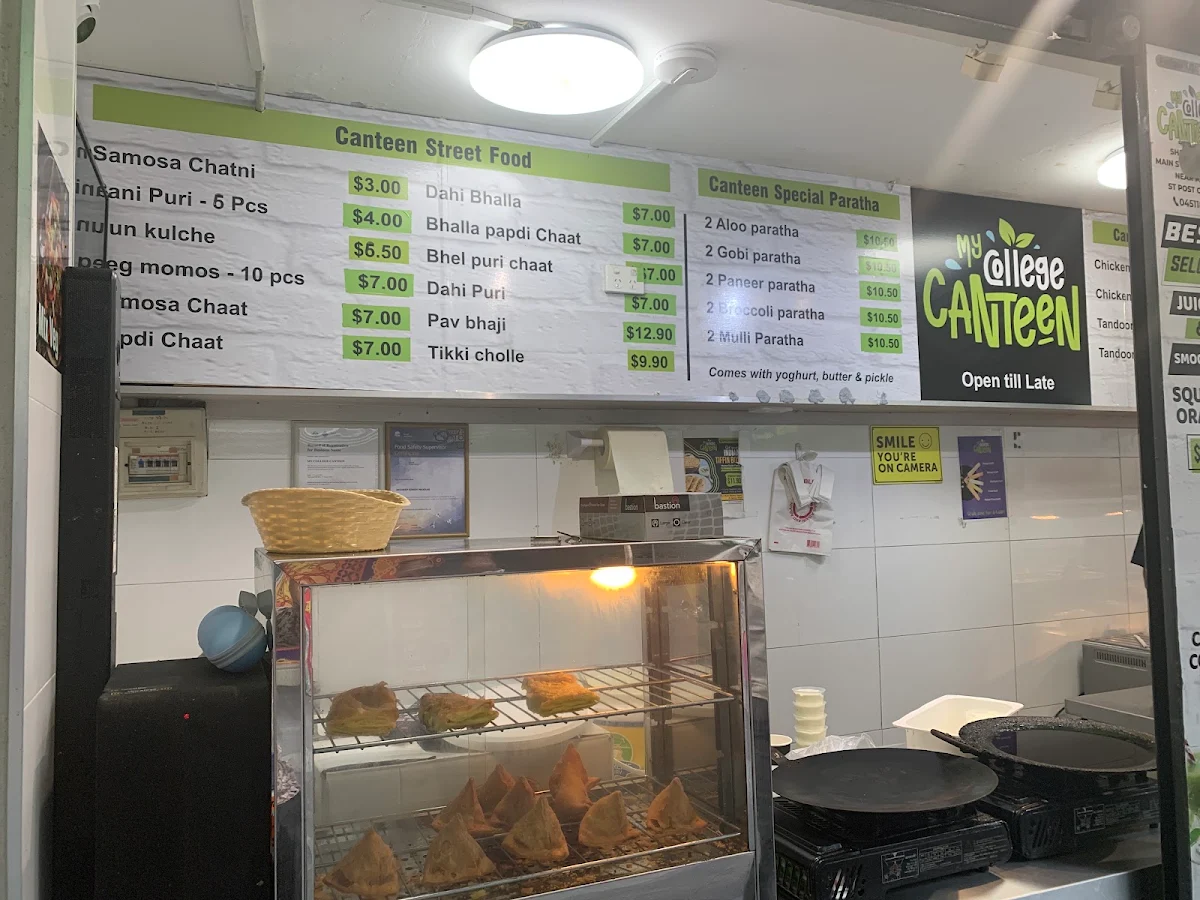 Menu, My College Canteen