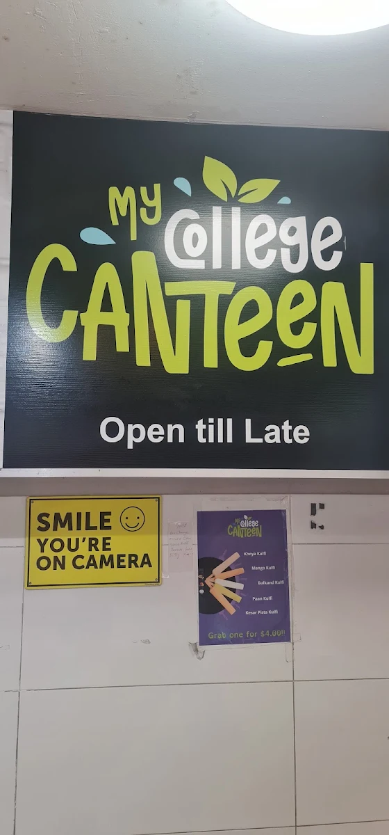 Menu, My College Canteen