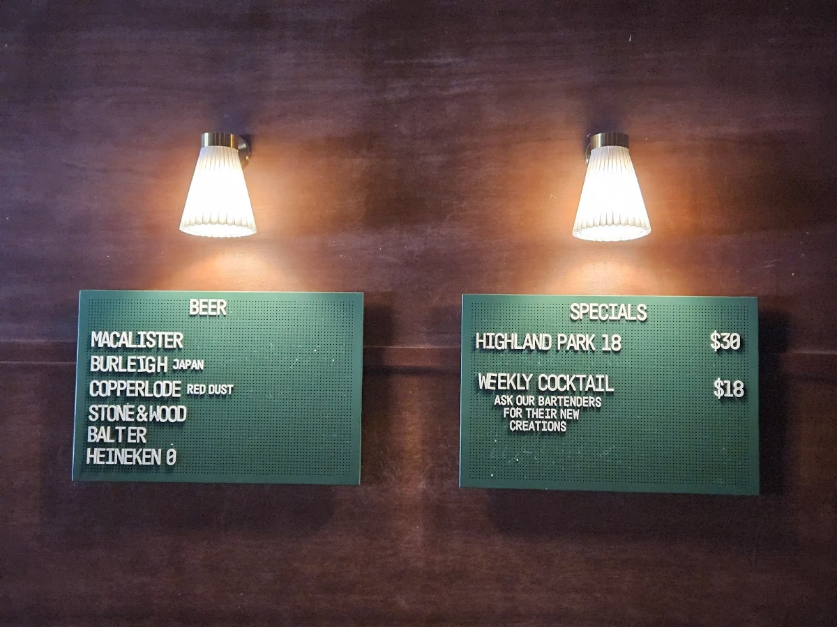 Menu, The Hound Small Bar