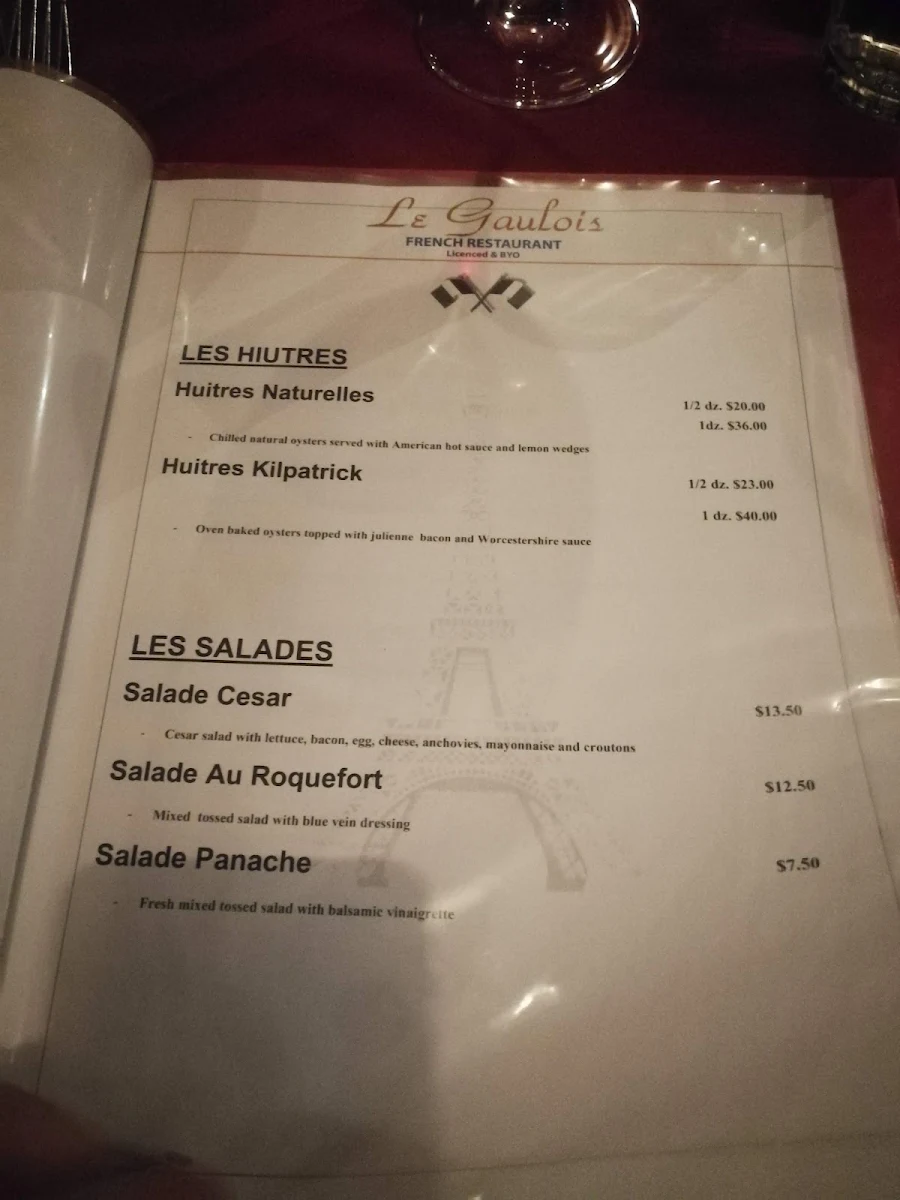 Menu, Le Gaulois