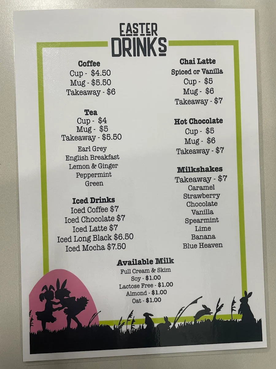 Menu, Cafe Liv'Indi