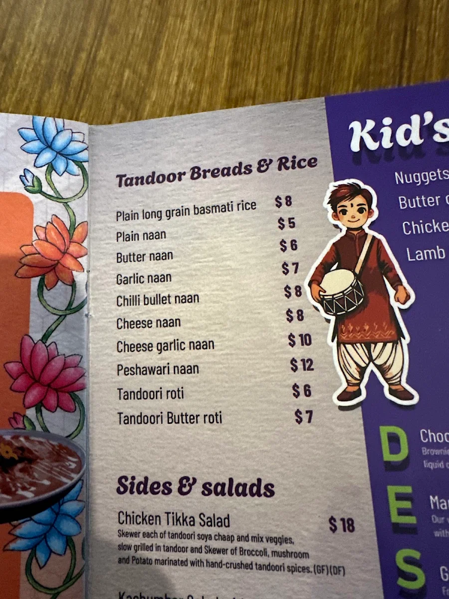 Menu, Baar Baar Milton