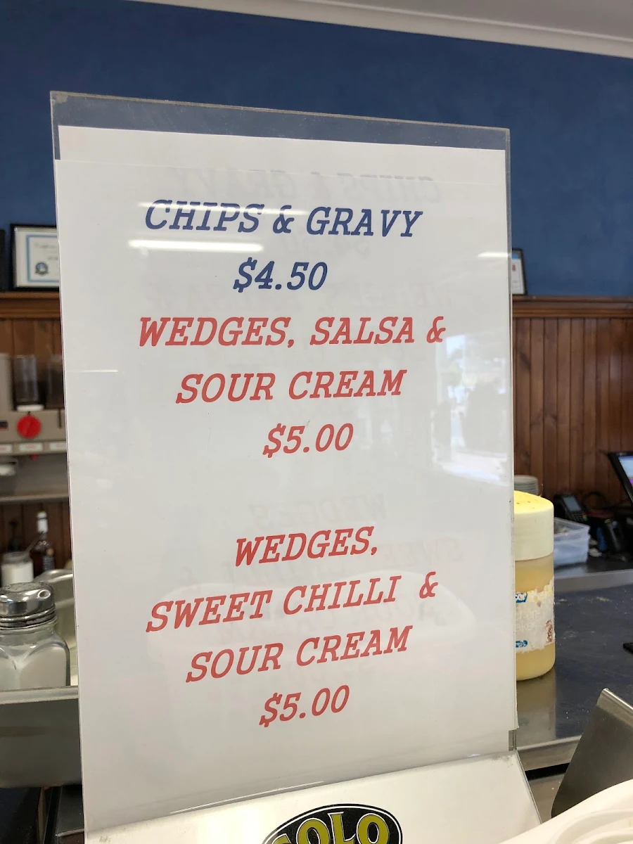 Menu, St Helens bakery