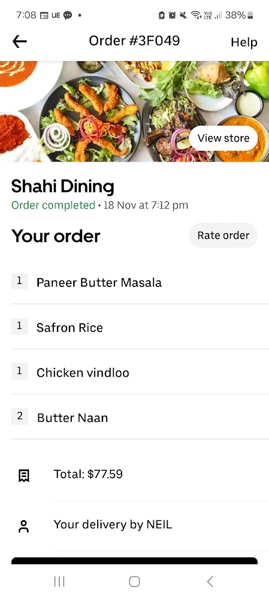 Menu, Shahi Dining Rouse Hill