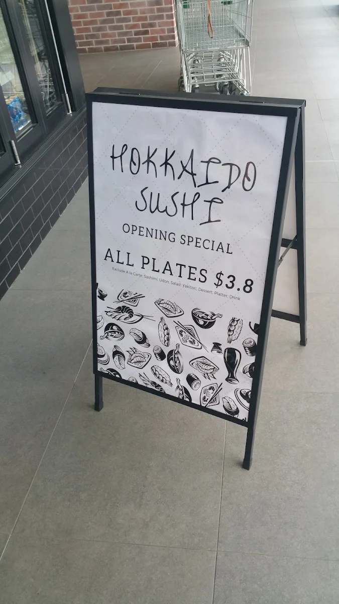 Menu, Hokkaido Sushi