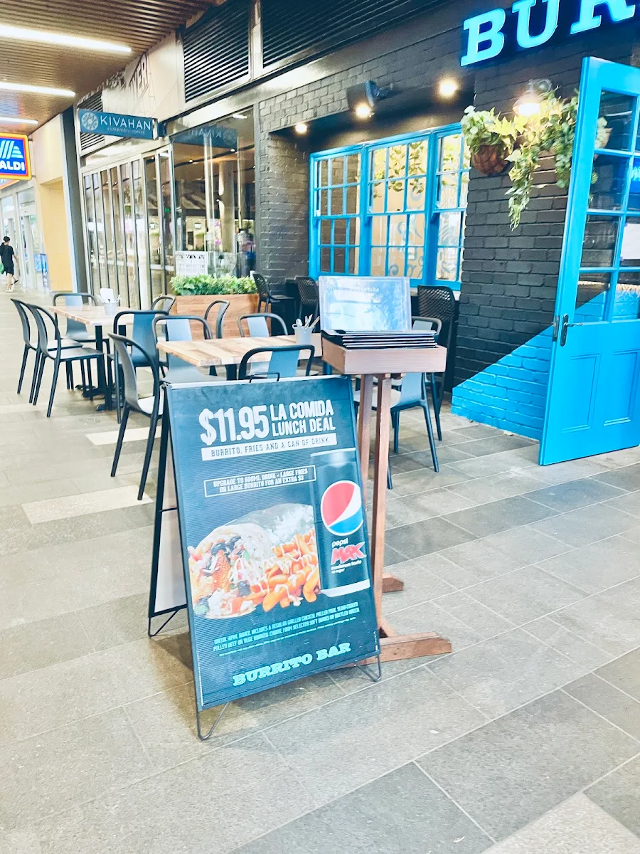 Menu, Burrito Bar Coorparoo