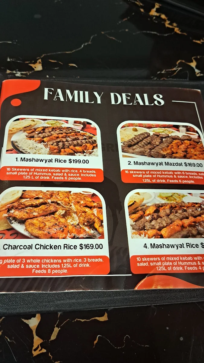 Menu, The Ghan Kebab House