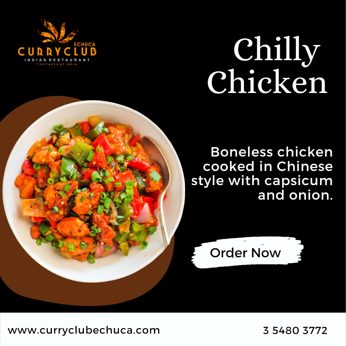 Menu, Echuca Curry Club