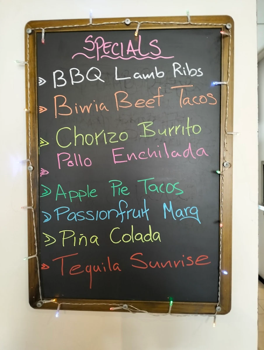 Menu, Village Cantina Werribee