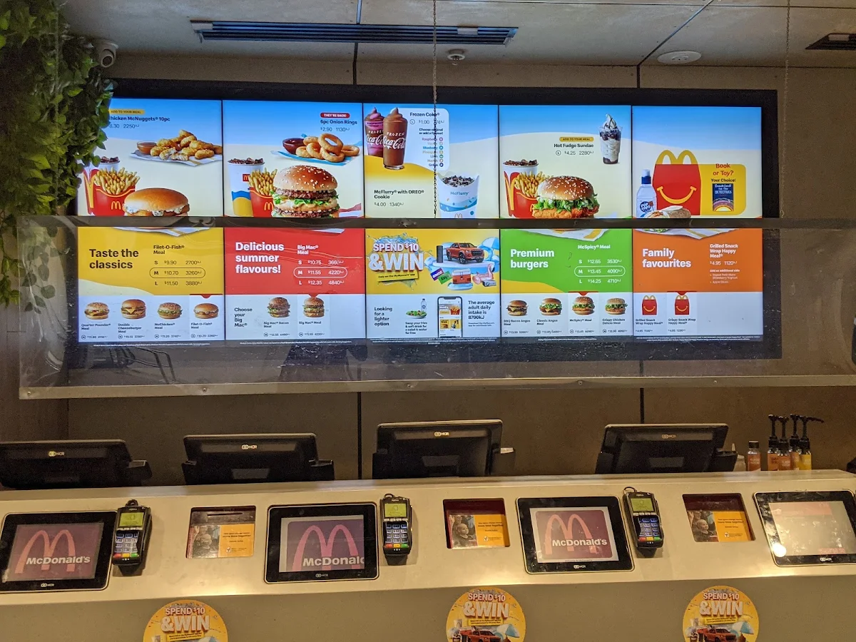 Menu, McDonald's Wynyard Station
