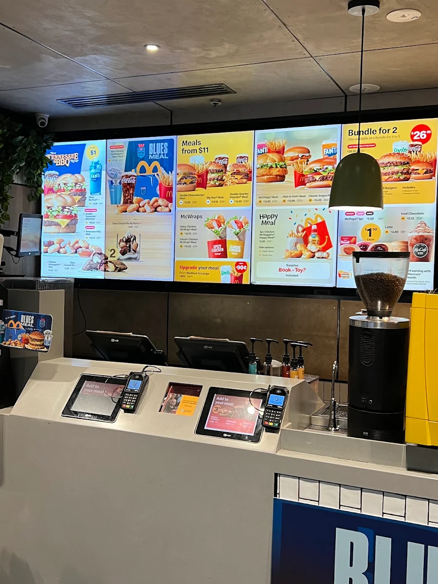 Menu, McDonald's Wynyard Station